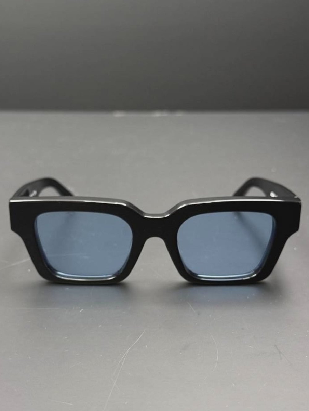Off-White Black Sunglasses with Blue Lenses
